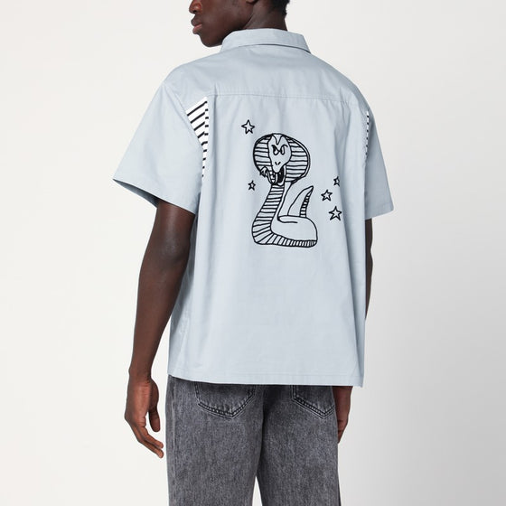 Brain Dead Grey/blue cotton shirt