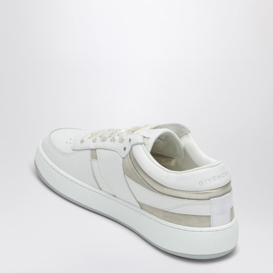 Givenchy White/beige leather and suede sneakers 4G