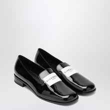  Givenchy Black patent leather tuxedo loafers