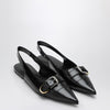 Givenchy Voyou black leather slingback