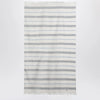 Tekla White beach towel with striped pattern