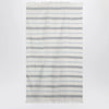 Tekla White beach towel with striped pattern