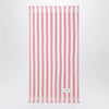 Tekla Pink/white striped beach towel