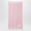 Tekla Pink/white striped beach towel