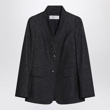  Max Mara Midnight blue jacket in cotton denim effect
