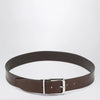 The Frankie Shop Sarno belt in brown leather with silver buckle