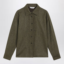  Max Mara Moss green shirt in wool felt