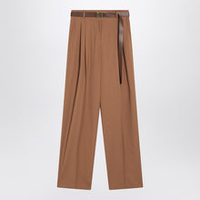  Max Mara Studio Hazelnut wool canvas trousers