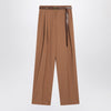 Max Mara Studio Hazelnut wool canvas trousers