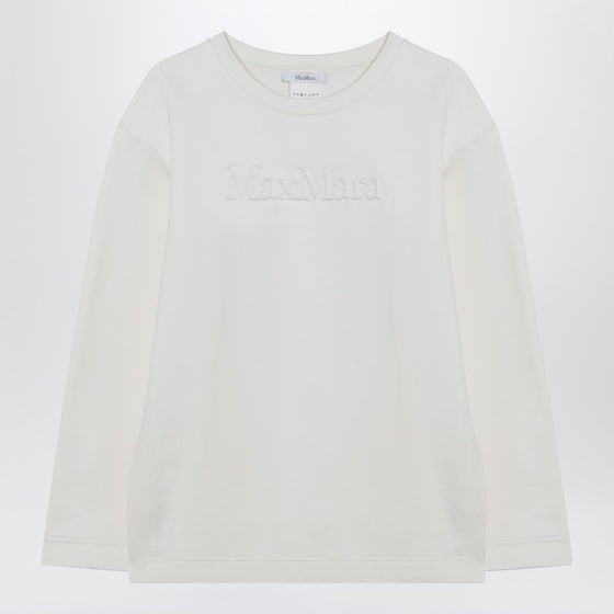 Max Mara White sweatshirt in silk blend