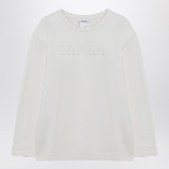 Max Mara White sweatshirt in silk blend