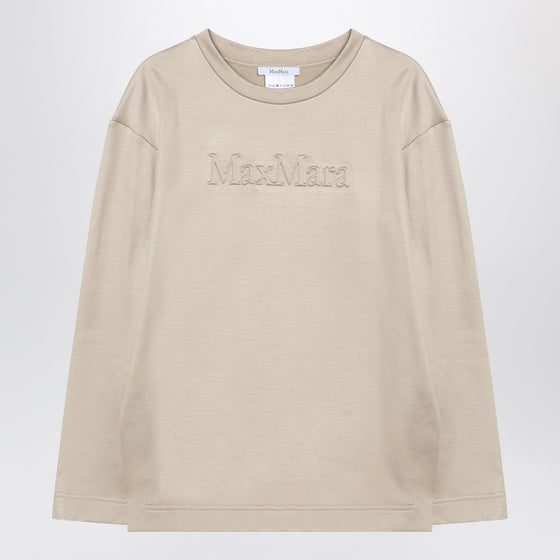 Max Mara Beige sweatshirt in silk blend
