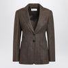 Max Mara Brown single-breasted jacket in wool tweed