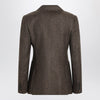 Max Mara Brown single-breasted jacket in wool tweed
