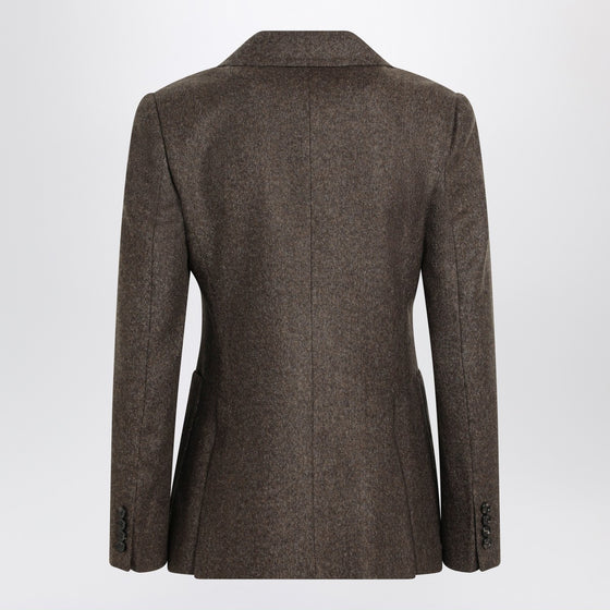 Max Mara Brown single-breasted jacket in wool tweed