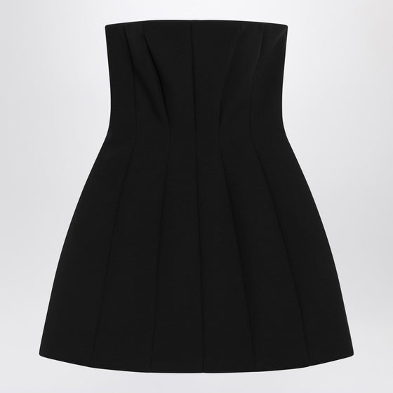 Max Mara Pianoforte Black bustier dress in sablé