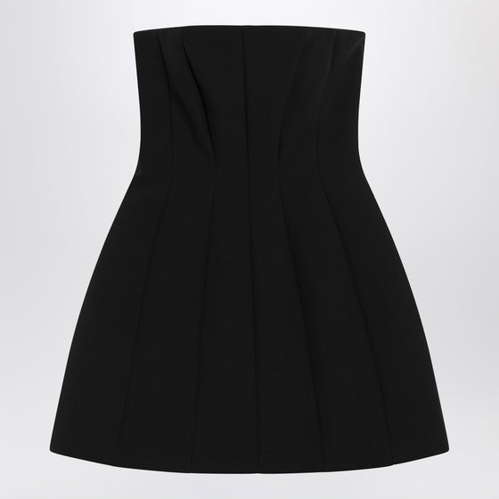 Max Mara Pianoforte Black bustier dress in sablé
