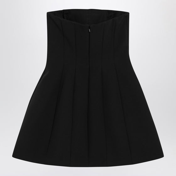 Max Mara Pianoforte Black bustier dress in sablé