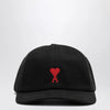 Ami Paris Black baseball cap with logo