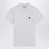 Ami Paris White Ami De Coeur polo shirt