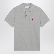  Ami Paris Ami De Coeur grey polo shirt