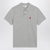 Ami Paris Ami De Coeur grey polo shirt