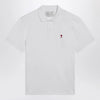 Ami Paris Ami De Coeur white polo shirt
