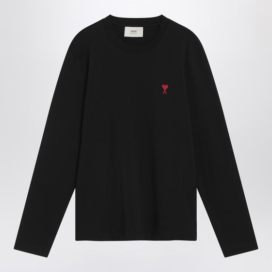 Ami Paris Black Ami De Coeur T-shirt