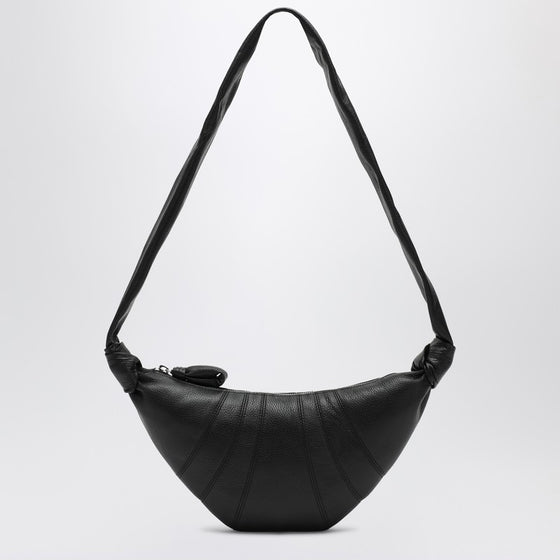 LEMAIRE Small Croissant bag in black leather
