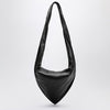 LEMAIRE Scarf bag in black/brown leather