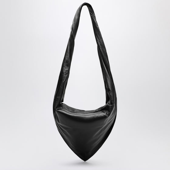 LEMAIRE Scarf bag in black/brown leather