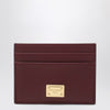 Dolce & Gabbana Dolce&Gabbana Bordeaux leather cardholder with logo plate