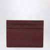 Dolce & Gabbana Dolce&Gabbana Bordeaux leather cardholder with logo plate