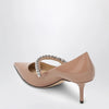 Jimmy Choo Bing crystal-strap patent leather pumps in ballet pink