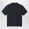 Acne Studios Black polo shirt with distressed finish