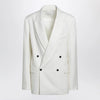 The Frankie Shop White double-breasted wool-blend jacket