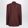 The Frankie Shop Monterey burgundy structured wool-blend jacket