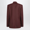 The Frankie Shop Monterey burgundy structured wool-blend jacket