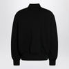 Givenchy Black leather bomber jacket with wool sleeves