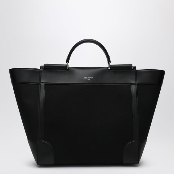 Dolce & Gabbana Dolce&Gabbana Black fabric and leather tote bag