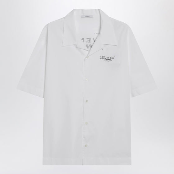 Givenchy White poplin shirt with logo print