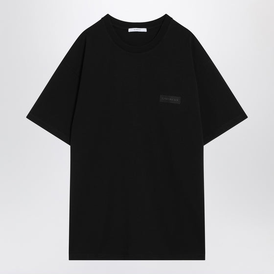 Givenchy Black cotton T-shirt with logo patch