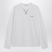  Givenchy White Couture Seam sweatshirt with embroidered logo