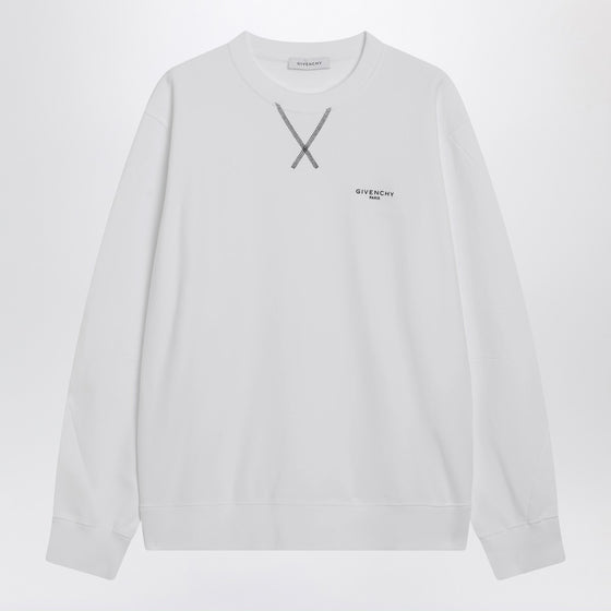 Givenchy White Couture Seam sweatshirt with embroidered logo