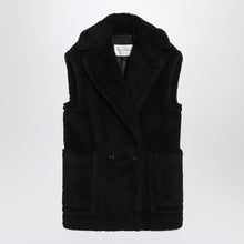  Max Mara Black Teddy gilet in alpaca and wool