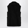 Max Mara Black Teddy gilet in alpaca and wool