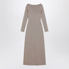Max Mara Pianoforte Beige dress in viscose and lurex yarn