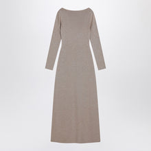  Max Mara Pianoforte Beige dress in viscose and lurex yarn