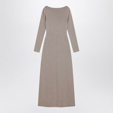  Max Mara Pianoforte Beige dress in viscose and lurex yarn