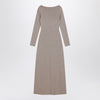 Max Mara Pianoforte Beige dress in viscose and lurex yarn